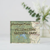 Postale Carte du parc national de Yellowstone (Debout devant)