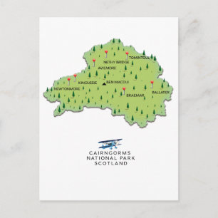 Postale Carte du parc national du Caire