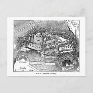 Postale Carte du Parthénon à Athènes
