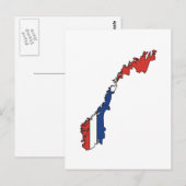 Postale Carte du pavillon norvégien (Devant / Derrière)
