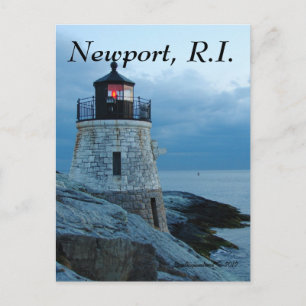 Postale Carte du phare de Castle Hill- Newport, RI