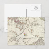 Postale Carte du Planiglob der Erde Atlas (Devant / Derrière)