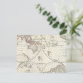 Postale Carte du Planiglob der Erde Atlas (Debout devant)
