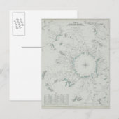 Postale Carte du pôle Nord (Devant / Derrière)