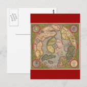 Postale Carte du Pôle Nord antique (Devant / Derrière)