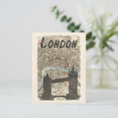 Postale Carte du pont de la tour Londres (Debout devant)