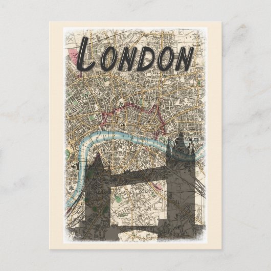 Postale Carte du pont de la tour Londres (Devant)