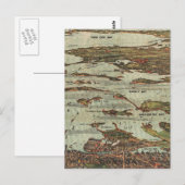 Postale Carte du port de Boston Birdseye (Devant / Derrière)