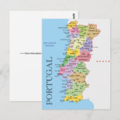 Postale Carte du Portugal (Devant / Derrière)