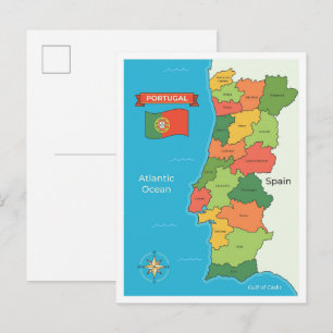 Postale Carte du Portugal Art Voyage vintage