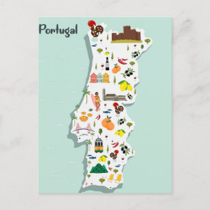 Postale Carte du Portugal illustrée