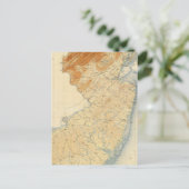 Postale Carte du relief du New Jersey (Debout devant)