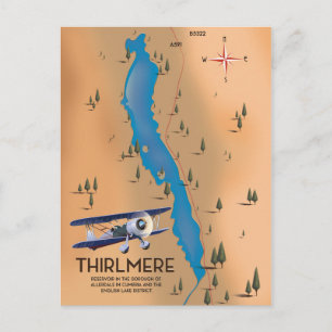 Postale Carte du réservoir de Thirlmere Lake District