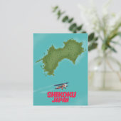 Postale carte du Shikoku Japon (Debout devant)