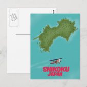 Postale carte du Shikoku Japon (Devant / Derrière)