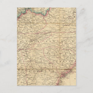 Postale Carte du siège de la guerre civile en Amérique