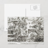 Postale Carte du siège de Malte en 1565 (Devant / Derrière)