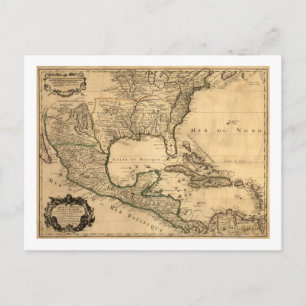 Postale Carte du sud des États-Unis et de l'Amérique centr