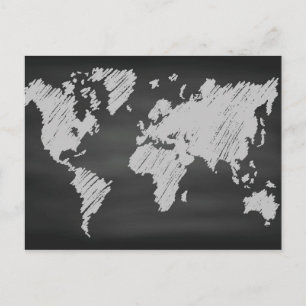 Postale Carte du tableau de bord mondial