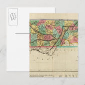 Postale Carte Du Tennessee (Devant / Derrière)