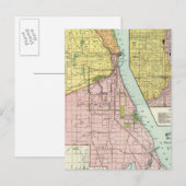 Postale Carte du terminal ferroviaire de Chicago (Devant / Derrière)