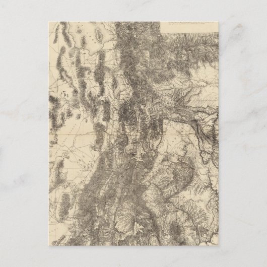 Postale Carte du territoire de l'Utah (Devant)