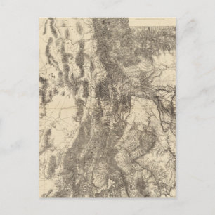 Postale Carte du territoire de l'Utah