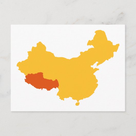 Postale Carte du Tibet Chine (Devant)