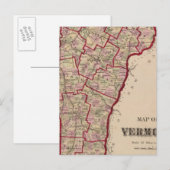 Postale Carte du Vermont (Devant / Derrière)