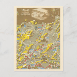 Postale Carte du vin de Porto du Portugal