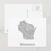 Postale Carte du Wisconsin (Devant / Derrière)