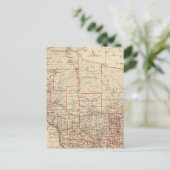 Postale Carte du Wisconsin, montrant les circonscriptions (Debout devant)