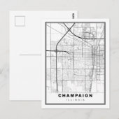 Postale Carte d'Urbana-Champaign (Devant / Derrière)