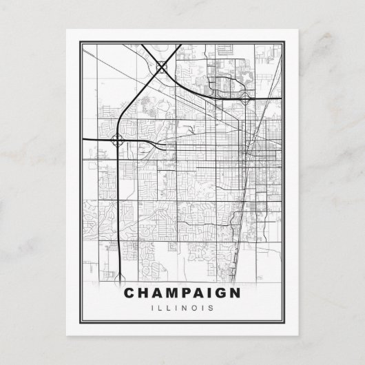 Postale Carte d'Urbana-Champaign (Devant)