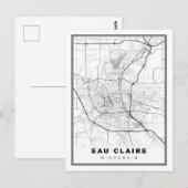 Postale Carte Eau Claire (Devant / Derrière)