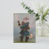 Postale Carte écossaise Braveheart Scottish Highlander Cat (Debout devant)