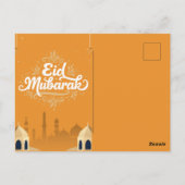 Postale Carte Eid Mubarak avec Masjid (Dos)