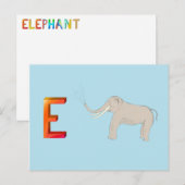 Postale Carte éléphante (Devant / Derrière)