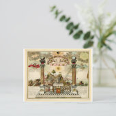 Postale Carte emblématique maçonnique Freemason (Debout devant)