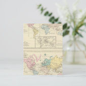 Postale Carte en couleur du monde (Debout devant)