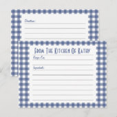 Postale Carte En vichy recette bleue (Devant / Derrière)