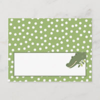 Carte Endroit Écrit Safari Jungle Alligator