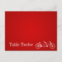Carte Endroit Écrit Whimsical Red Double Vélo
