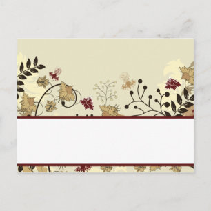 Postale Carte Endroit Écrite Automne Floral/Branches