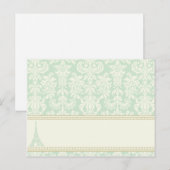 Postale Carte Endroit Écrite Damask Paris (Devant / Derrière)