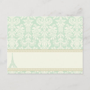 Postale Carte Endroit Écrite Damask Paris