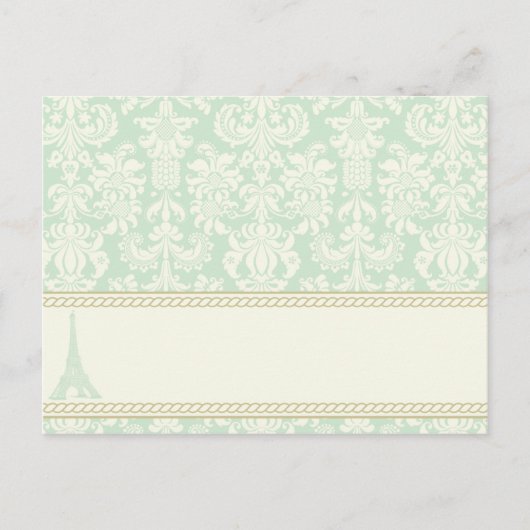 Postale Carte Endroit Écrite Damask Paris (Devant)