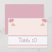 Postale Carte Endroit Écrite Lanterne/Fleurs Rose Violet (Devant / Derrière)