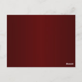 Postale Carte Endroit Écrite Maroon foncé Gris Fils Rouge  (Dos)