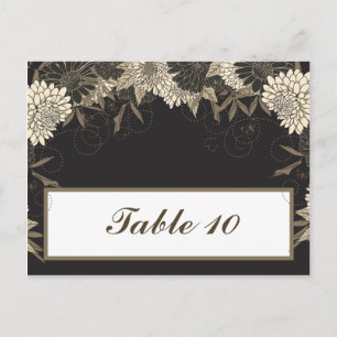 Postale Carte Endroit Écrite Noir Cream Daisis/Carnation